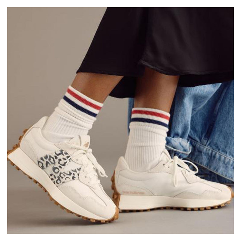 WS327 Blanc Léopard, Baskets running New Balance