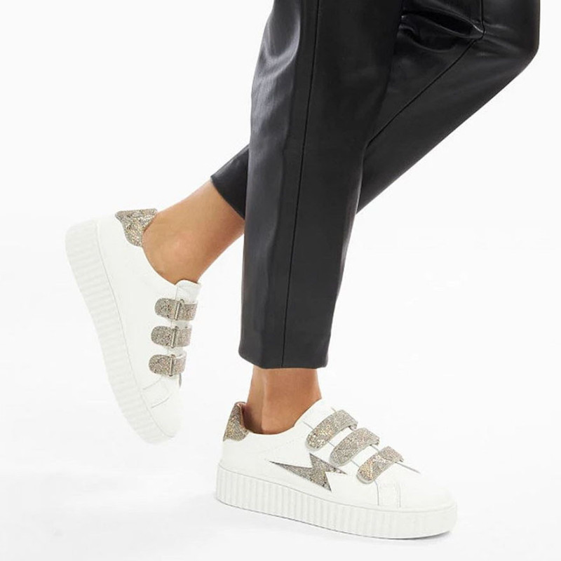 JANE Blanc Gris, Sneakers basses Vanessa Wu