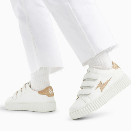 VICKY Blanc Or, Sneakers basses Vanessa Wu