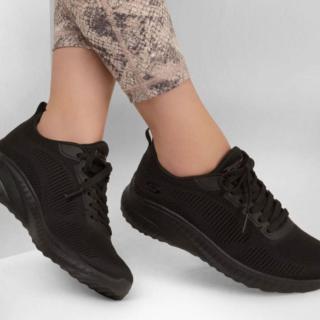 BOBS SQUAD CHAOS Noir, Baskets running Skechers