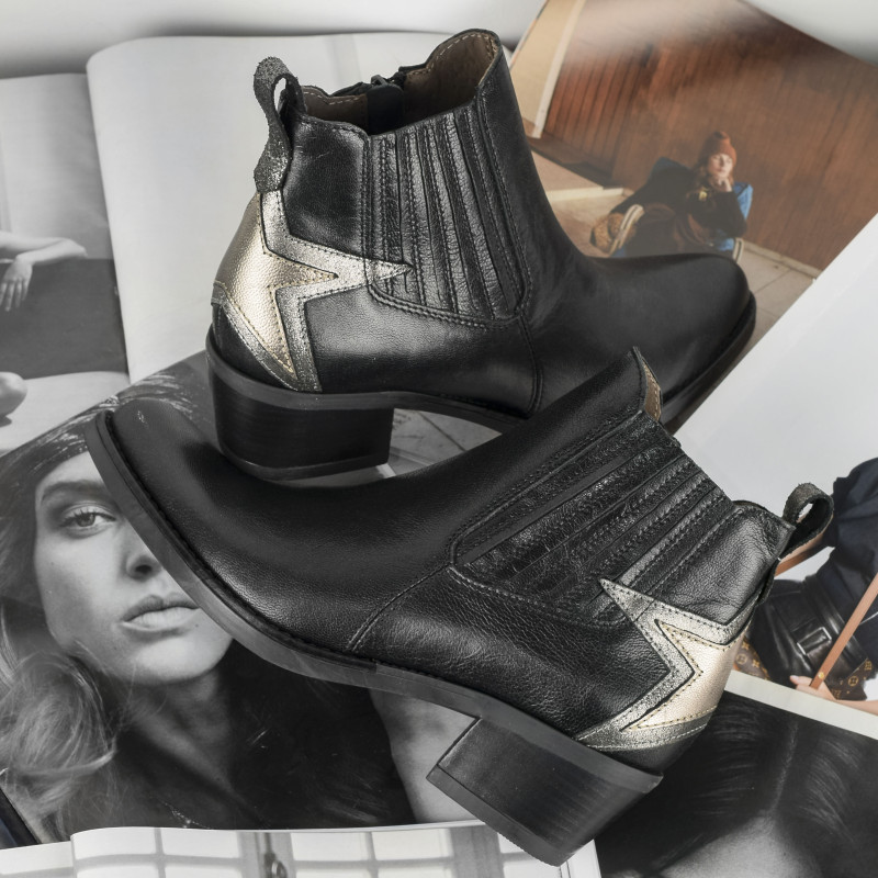 IVANO Noir, Santiags  MKD