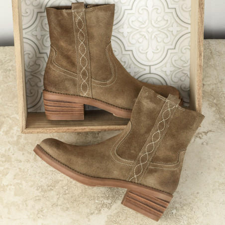 LAZARO Taupe, Bottines MKD