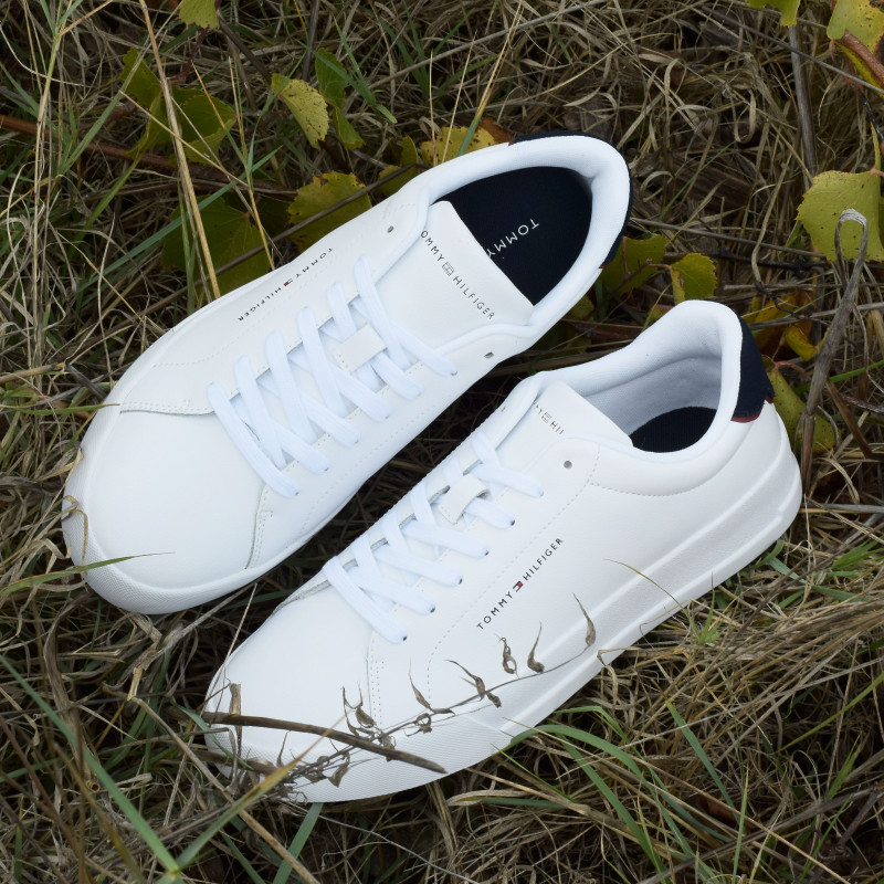 TH COURT LTH 5367 Blanc Marine, Sneakers basses Tommy Hilfiger