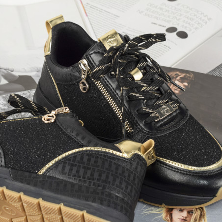 23732 Noir, Baskets running Tamaris