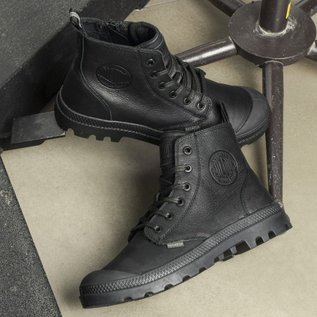PAMPA ZIP LEATHER Noir, Boots Palladium