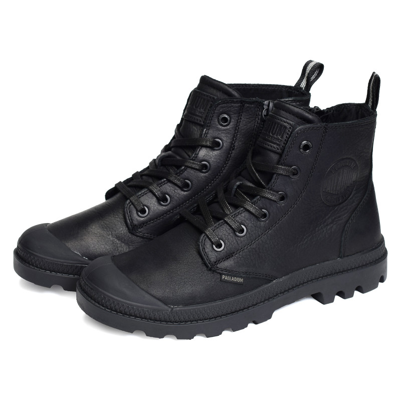 PAMPA ZIP LEATHER Noir, Boots Palladium