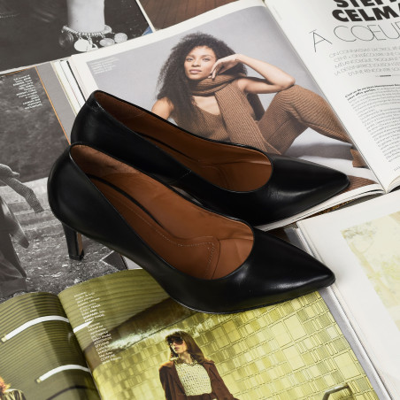 1850 Noir, Escarpins à bout pointu Zoï