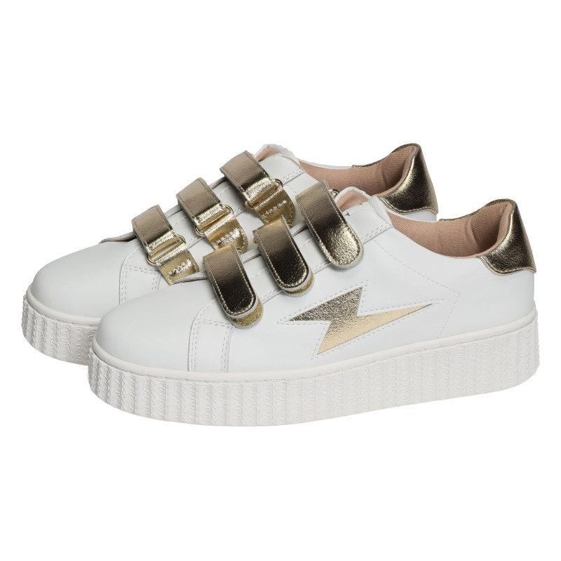 MARILOU Blanc Or, Sneakers basses Vanessa Wu