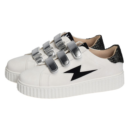 POMELINE Blanc Argent, Sneakers basses Vanessa Wu