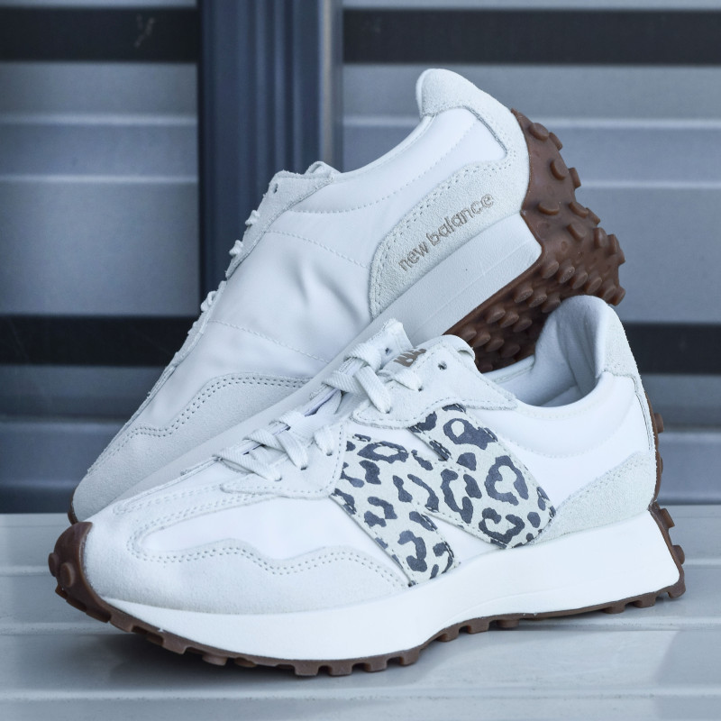 WS327 Blanc Léopard, Baskets running New Balance
