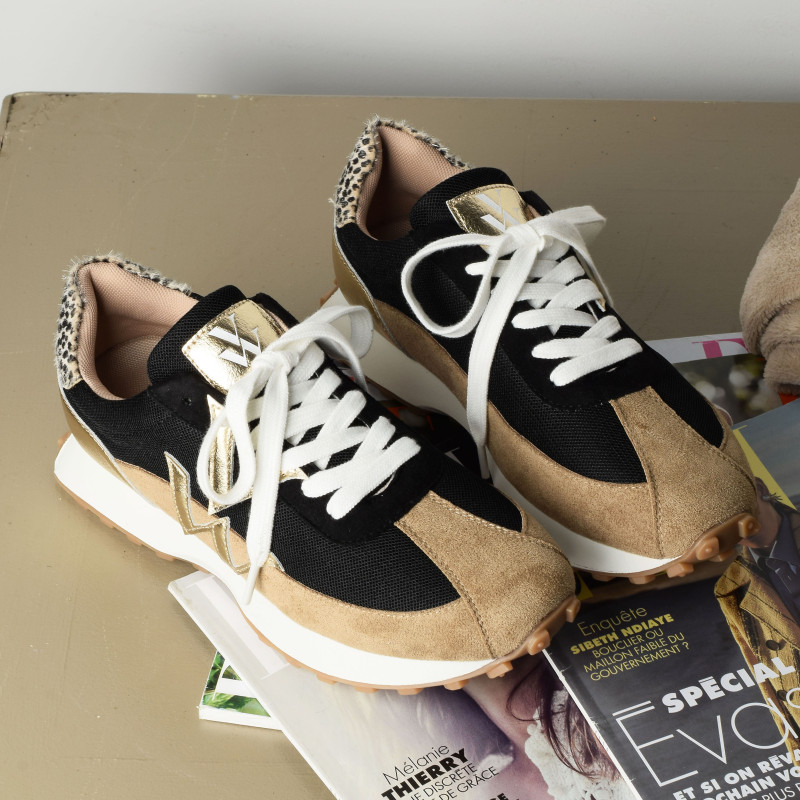 PIA Beige Noir, Baskets running Vanessa Wu