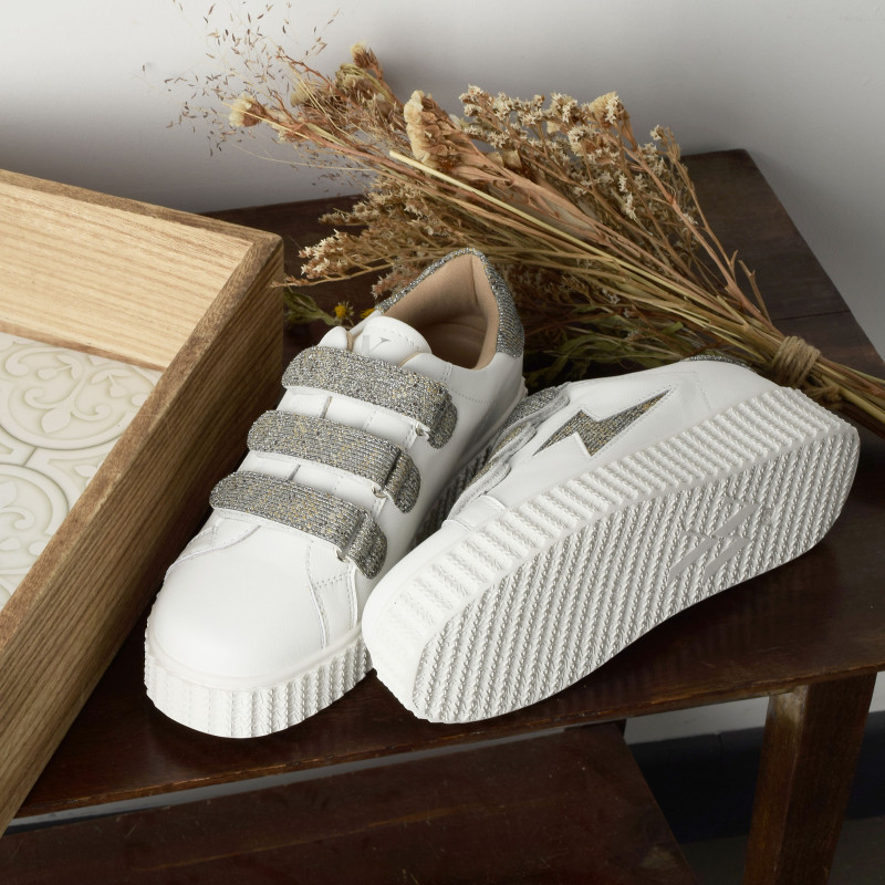 JANE Blanc Gris, Sneakers basses Vanessa Wu