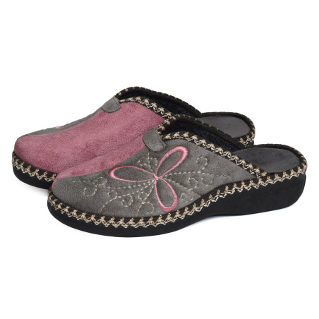 4205 Rose Gris, Mules La Maison de l'Espadrille