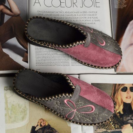 4205 Rose Gris, Mules La Maison de l'Espadrille