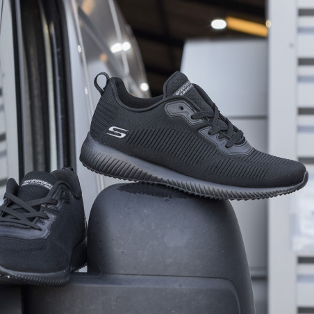BOBS SQUAD TOUGH TALK Noir, Baskets running Skechers