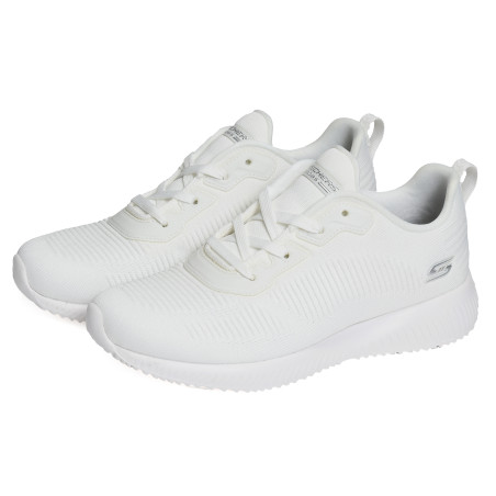 BOBS SQUAD TOUGH TALK Blanc, Baskets running Skechers