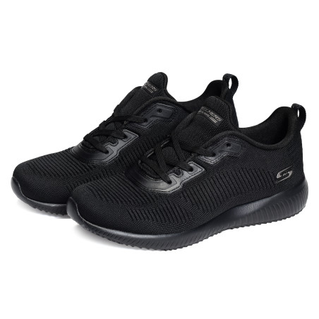 BOBS SQUAD TOUGH TALK Noir, Baskets running Skechers