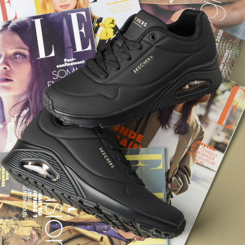 UNO STAND ON AIR W Noir, Sneakers basses Skechers