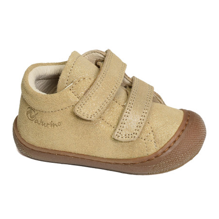 COCOON GIRL VELCRO VELOURS Or, Chaussures à Scratch Naturino