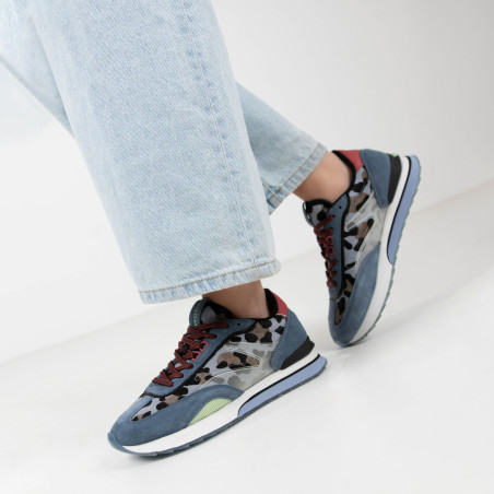 ART BLUE Bleu, Baskets running Hoff