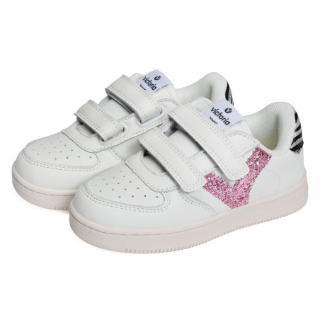 1124106 Blanc Rose, Sneakers basses Victoria