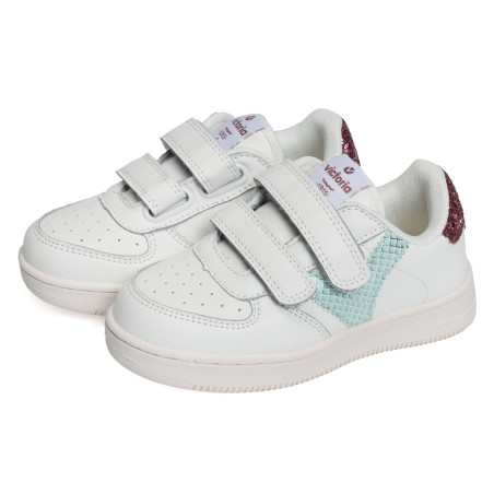 1124106 Blanc Bleu, Sneakers basses Victoria