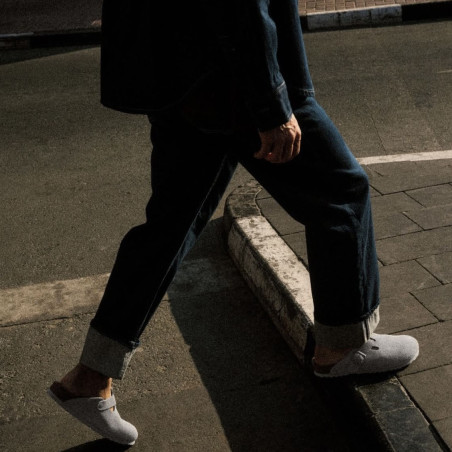 BOSTON W Bleu Gris, Sabots Birkenstock