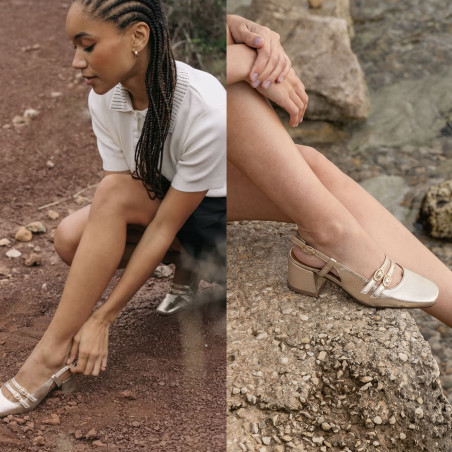 BERENICE Or, Slingback Maison Toufet