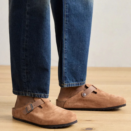 BOSTON SUEDE Cognac, Sabots Birkenstock