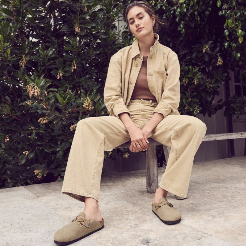 BOSTON BRAIDED Taupe, Sabots Birkenstock