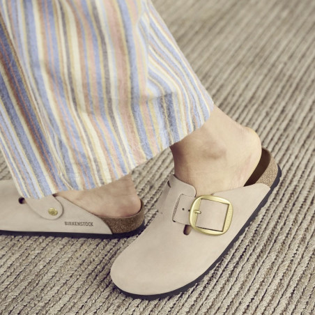 BOSTON BIG BUCKLE Sand, Sabots Birkenstock