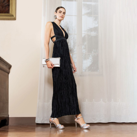 10102 Argent, Nu-Pieds à talon NeroGiardini