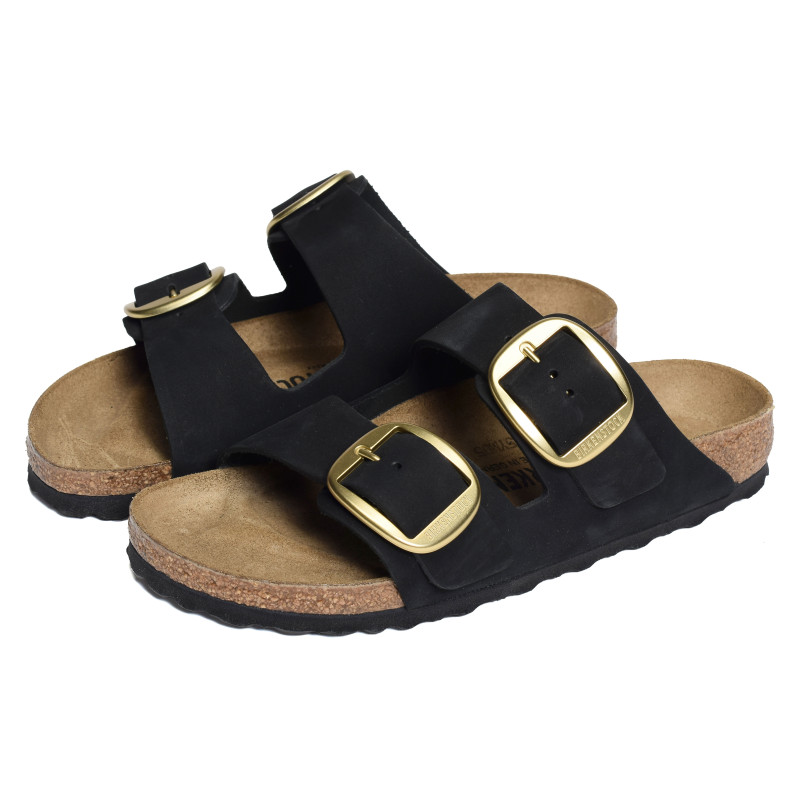 ARIZONA BIG BUCKLE LENB Noir, Mules Birkenstock