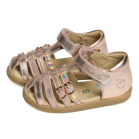 PIKA SPART Rose Platine, Sandales plates & Nu-Pieds Shoopom