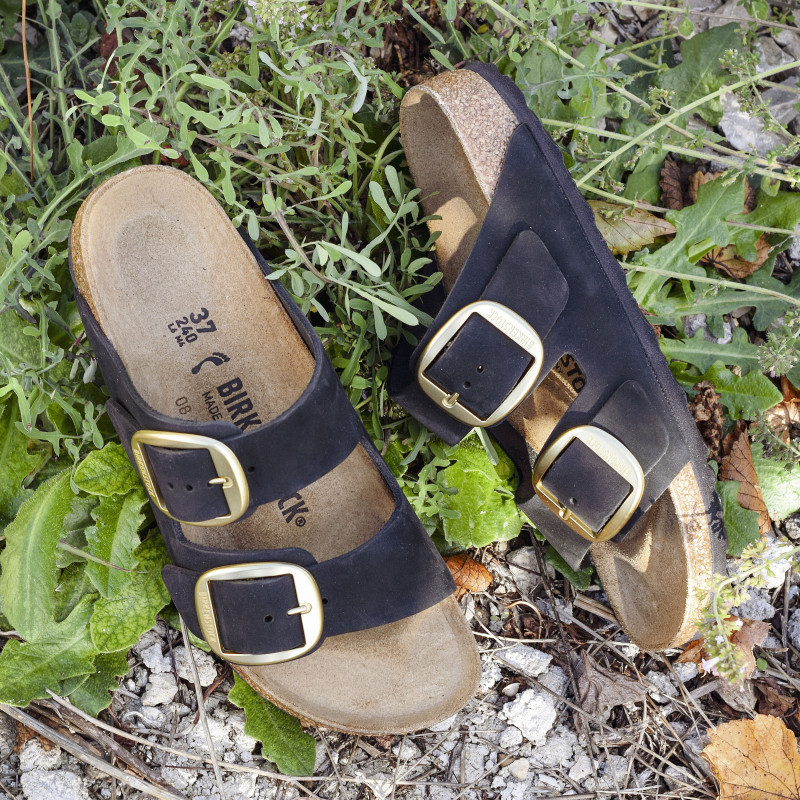 ARIZONA BIG BUCKLE LENB Noir, Mules Birkenstock
