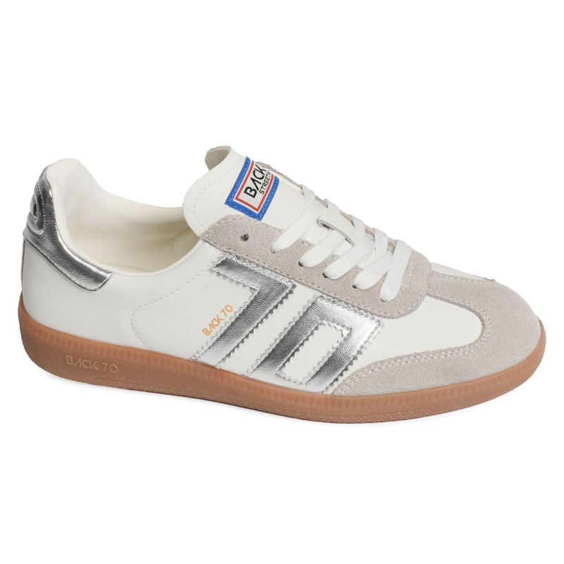 CLOUD METALLIC Blanc Argent, Sneakers basses Back 70