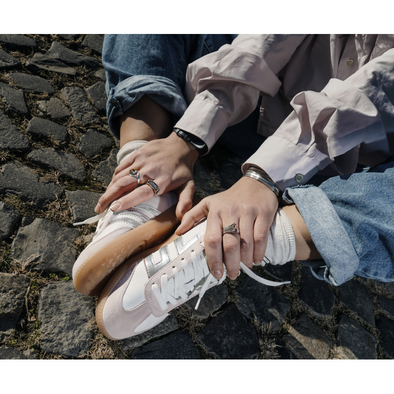 CLOUD METALLIC Blanc Argent, Sneakers basses Back 70