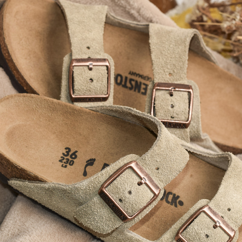 ARIZONA SUEDE W Taupe, Mules Birkenstock