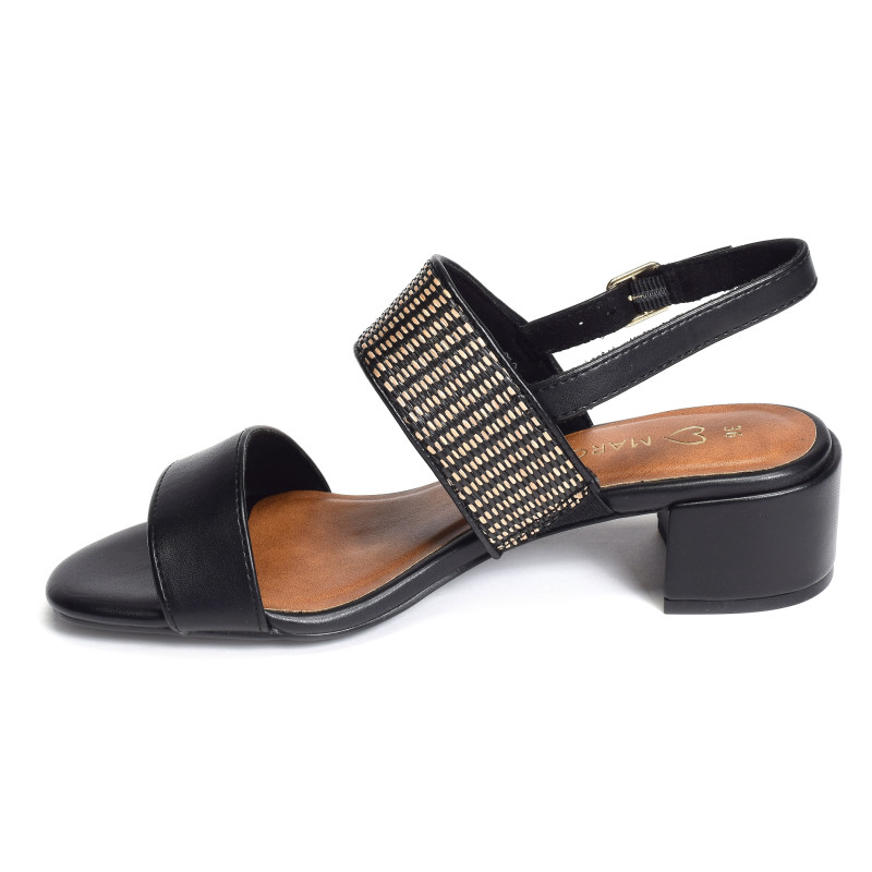 28203 Noir, Nu-Pieds à talon Marco Tozzi