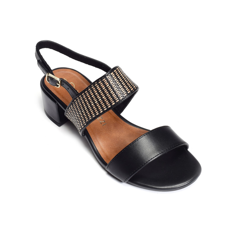 28203 Noir, Nu-Pieds à talon Marco Tozzi