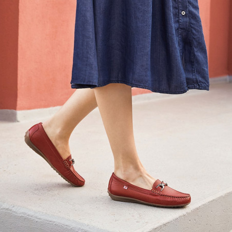 BRUNI F0804 Rouge, Mocassins Fluchos