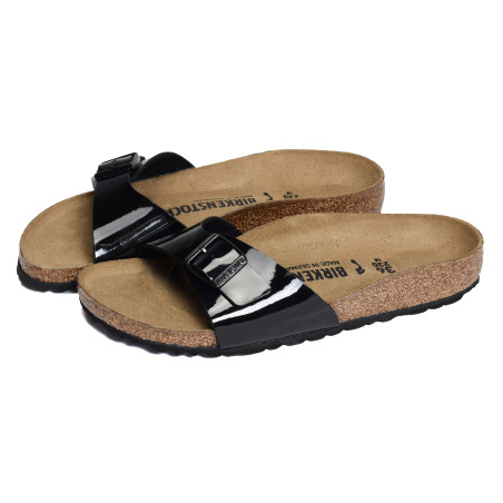 MADRID W Verni Noir, Mules Birkenstock