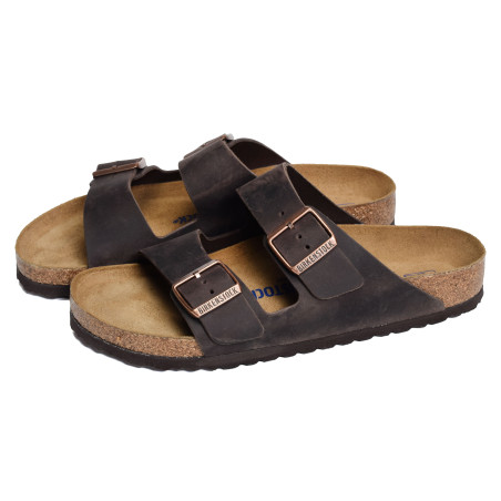 ARIZONA CUIR Marron, Mules Birkenstock