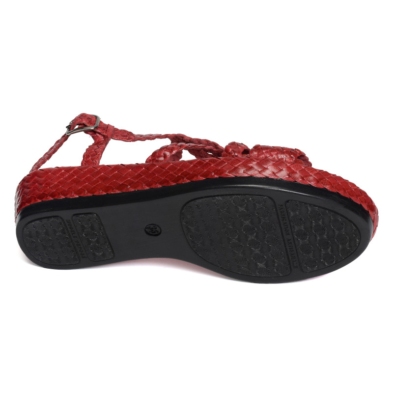 BOUNTY Rouge, Sandales compensées Yves Desfarge