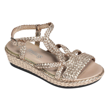 BOUNTY Or, Sandales compensées Yves Desfarge