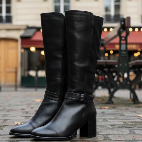 HILARY 04 Noir, Bottes Regarde le Ciel