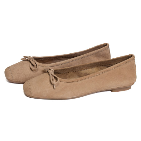 HARMONY Taupe, Ballerines Reqins