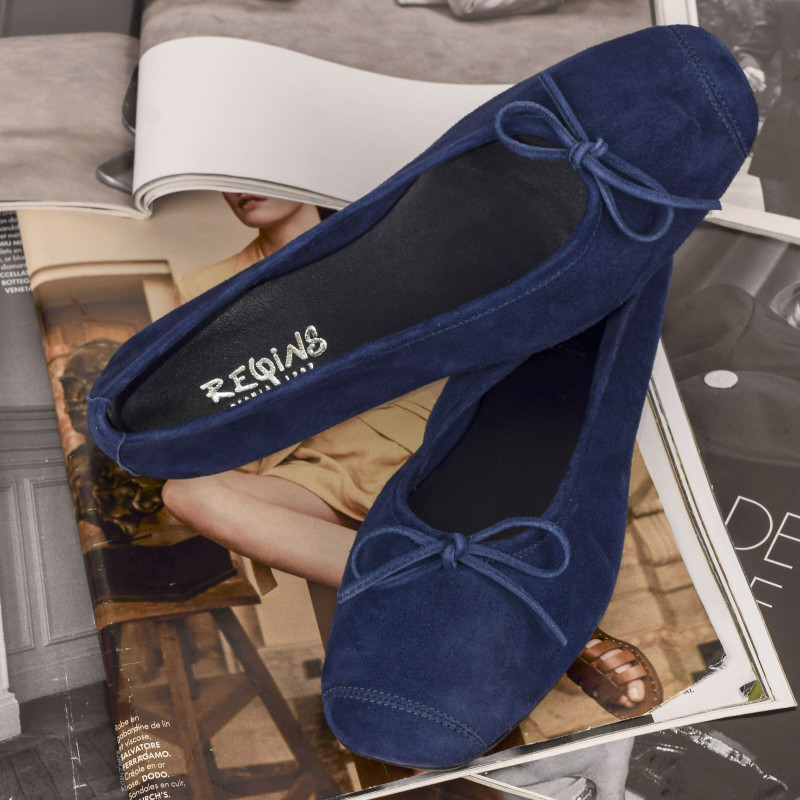 HARMONY Bleu, Ballerines Reqins