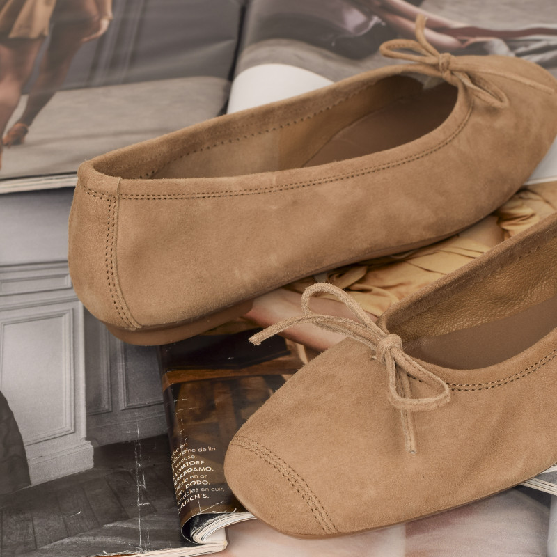 HARMONY Taupe, Ballerines Reqins