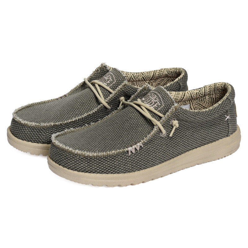 WALLY BRAIDED Kaki, Slip-On HeyDude